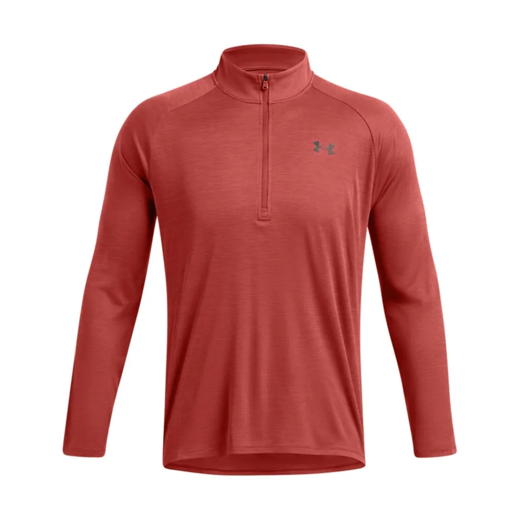 Fitness And Gym Tops|Fitness And Gymwear*Under Armour Tech Textured Half-Zip Top in Orange