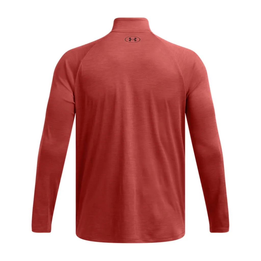 Fitness And Gym Tops|Fitness And Gymwear*Under Armour Tech Textured Half-Zip Top in Orange