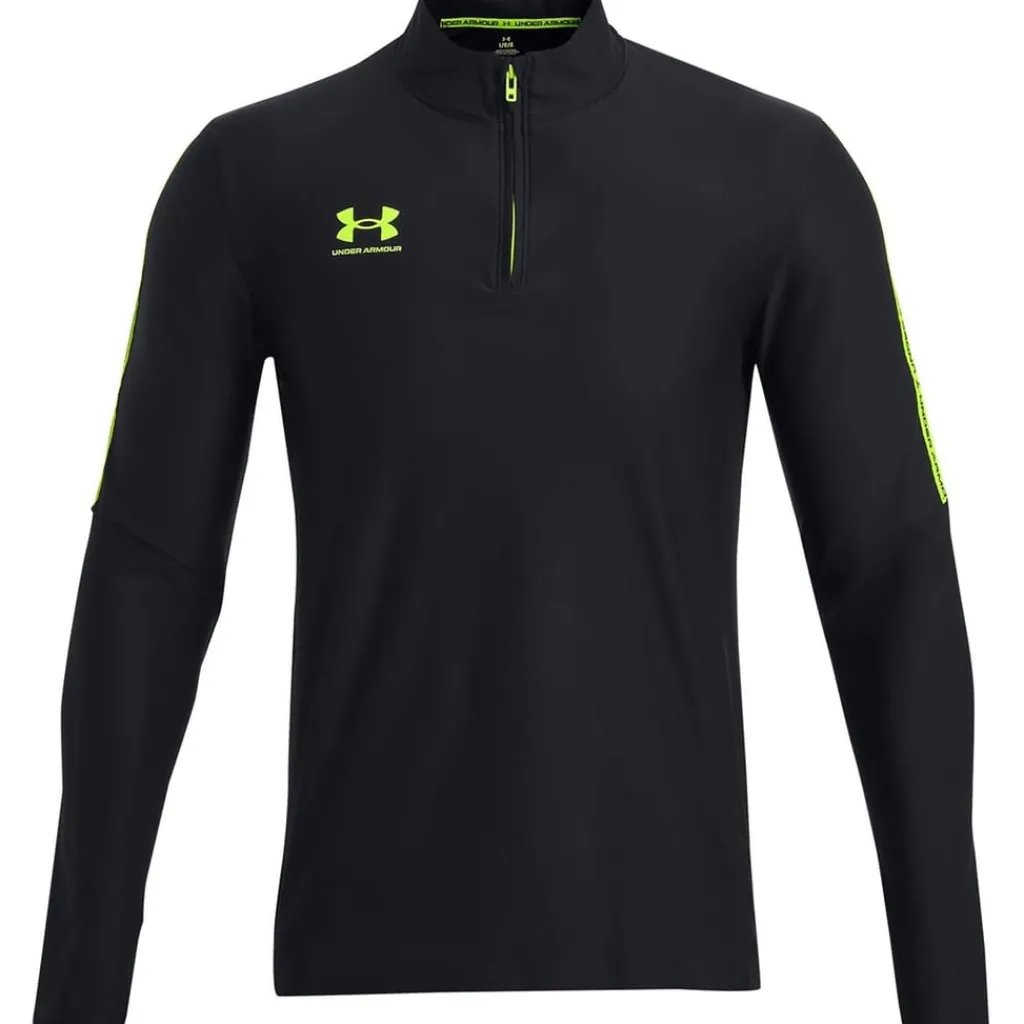 Fitness And Gym Tops*Under Armour Zip Neck Regular Fit Sweatshirt in Black