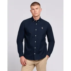 Shirts*US Polo Assn Oxford Ls Shirt in Blue