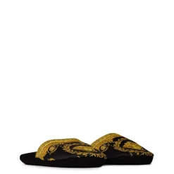Slippers*Versace Home Baroque Slippers in Black