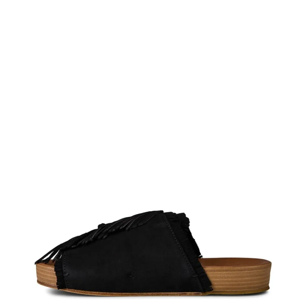 Slippers*Visvim Christo Shaman Folk Sandals in Black