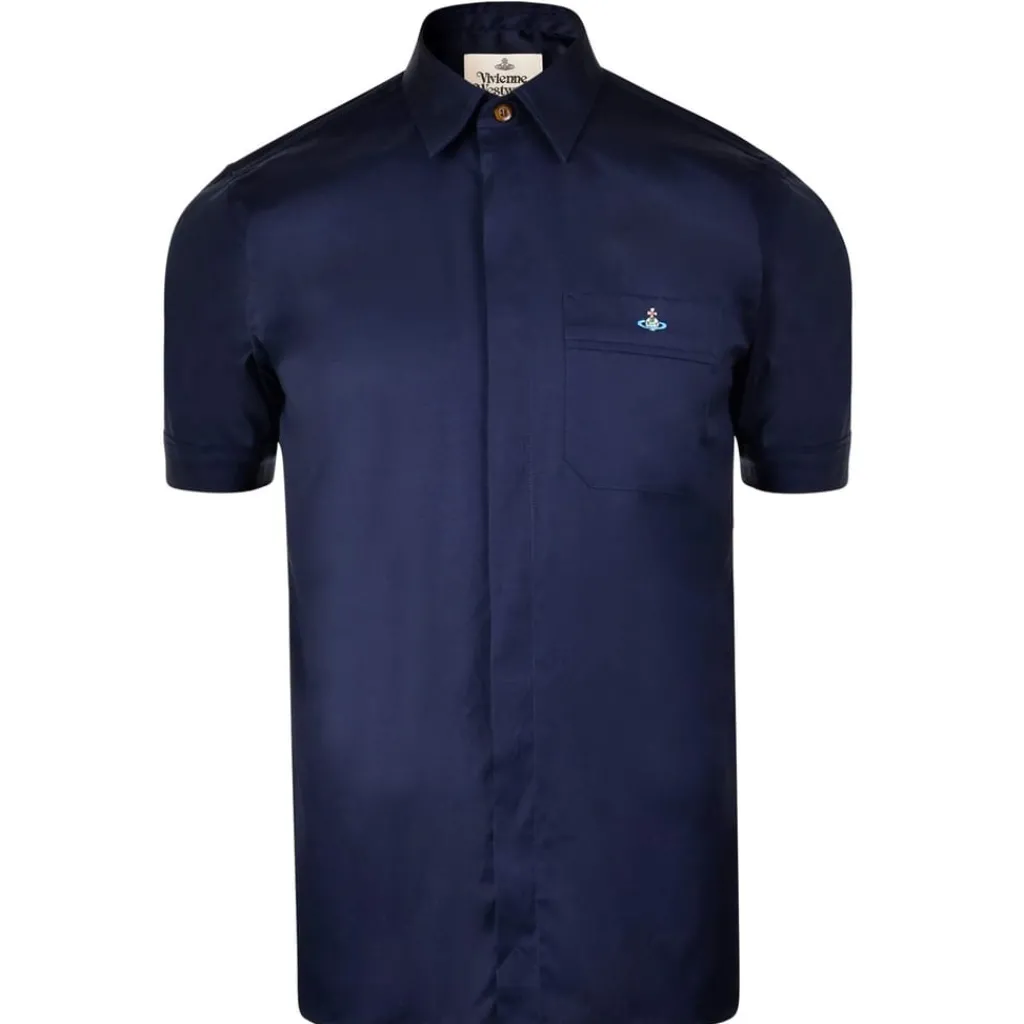 Shirts*Vivienne Westwood Classic Saturn Orb Shirt in Blue