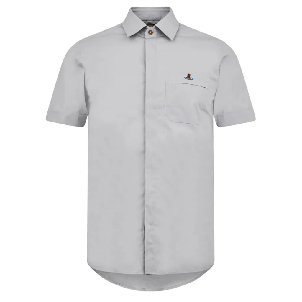 Shirts*Vivienne Westwood Viv Classic Regular Fit Short Sleeve Shirt in Grey