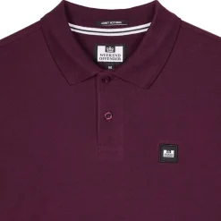 Polo Shirts*Weekend Offender Dice Badge Long Sleeve Polo Shirt in Berry