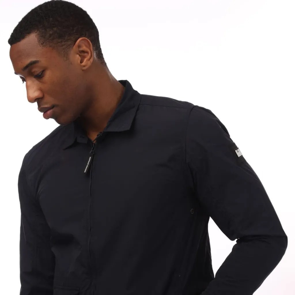Coats And Jackets*Weekend Offender Granville Pocket Nylon Overshirt in Navy