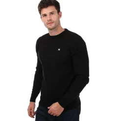 Knitwear*Weekend Offender Mens Argentina Cotton Crew Knit in Black