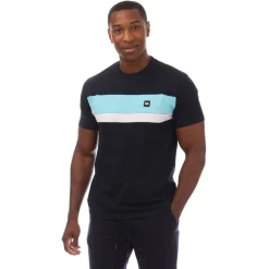T-Shirts And Vests*Weekend Offender Mens Crossword Colour Block T-Shirt in Navy