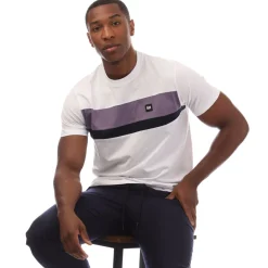T-Shirts And Vests*Weekend Offender Mens Crossword Colour Block T-Shirt in White