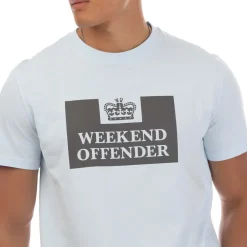 T-Shirts And Vests*Weekend Offender Mens McMoney T-Shirt in Sky Blue