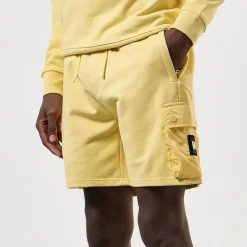Shorts*Weekend Offender Pink Sands Overlay Shorts in Yellow
