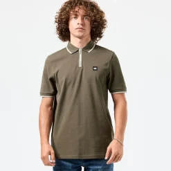 Polo Shirts*Weekend Offender Shore Zipped Polo Shirt in Green
