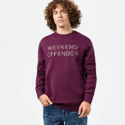 Sweatshirts*Weekend Offender Warwick Crewneck Sweatshirt in Berry