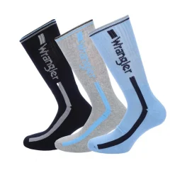 Underwear And Socks*Wrangler 3 Pack of Sports Socks in Blue
