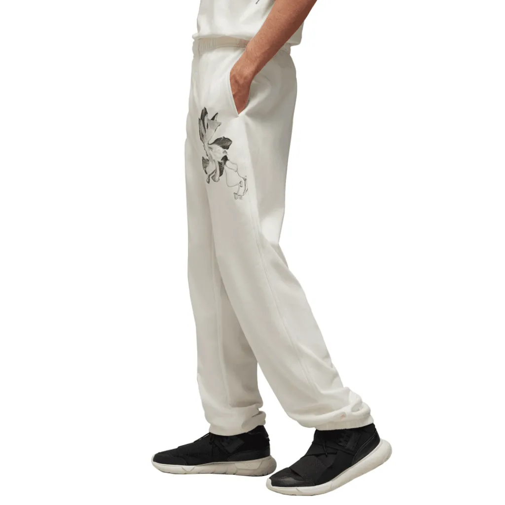 Trousers*Y-3 Graphic French Terry Joggers in Off White