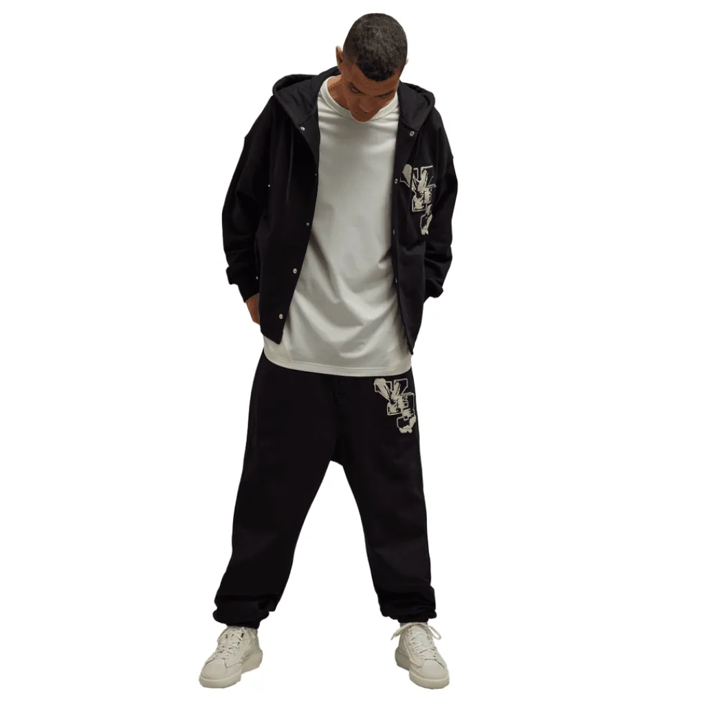 Trousers*Y-3 Graphic French Terry Joggers in Black