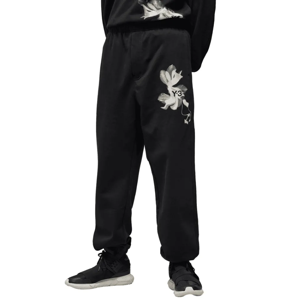 Trousers*Y-3 Graphic French Terry Joggers in Black