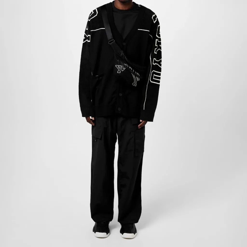 Bags*Y-3 Morphed Lettering Cross Body in Black
