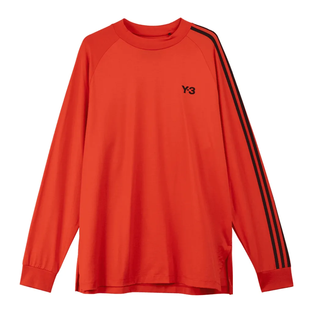 T-Shirts And Vests*Y-3 3-Stripes Long Sleeve T-Shirt in Red