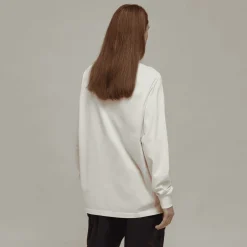 T-Shirts And Vests*Y-3 3-Stripes Long Sleeve T-Shirt in Off White