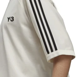 T-Shirts And Vests*Y-3 3-Stripes SS T-Shirt in White Black