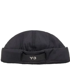 Caps-Hats*Y-3 Webbing Padded Beanie in Black