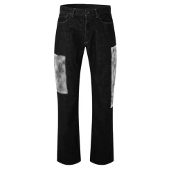Jeans*Yohji Yamamoto Patchwork Denim Jeans in Black