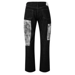 Jeans*Yohji Yamamoto Patchwork Denim Jeans in Black